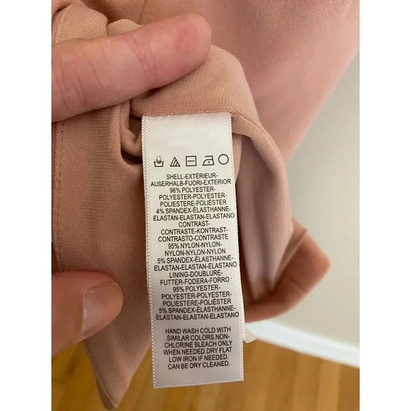 Dress the Population NWT Eden High Neck Halter Bodycon Midi Dress in Blush Pink - Picture 11 of 13